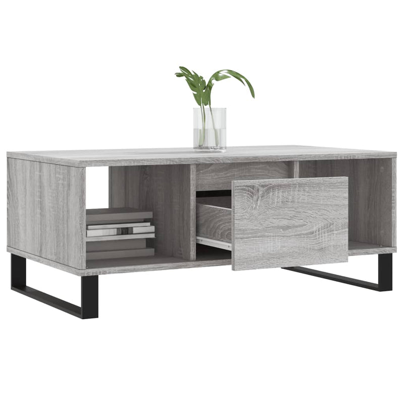 Couchtisch Grau Sonoma 90x50x36,5 cm Holzwerkstoff