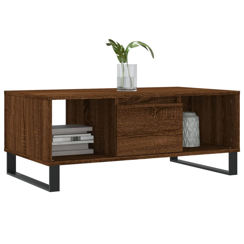 Couchtisch Braun Eichen-Optik 90x50x36,5 cm Holzwerkstoff