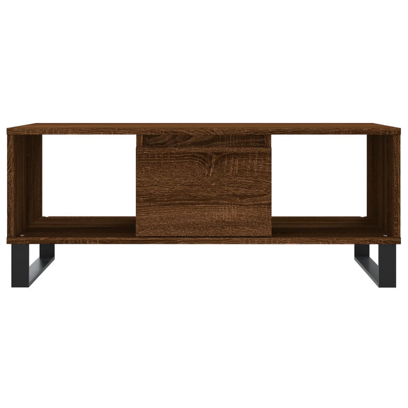 Couchtisch Braun Eichen-Optik 90x50x36,5 cm Holzwerkstoff