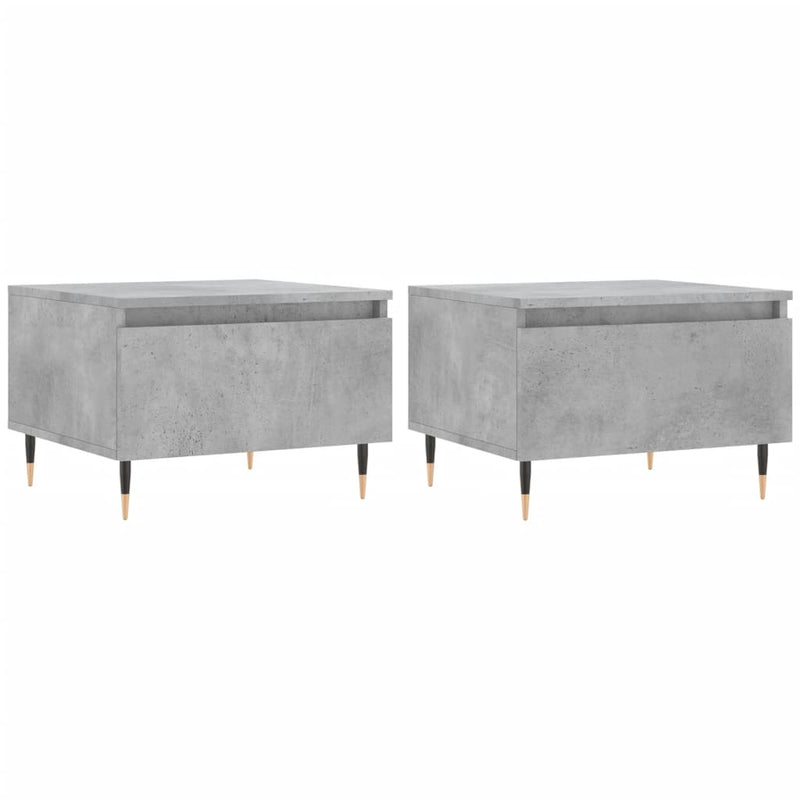 Couchtische 2 Stk. Betongrau 50x46x35 cm Holzwerkstoff