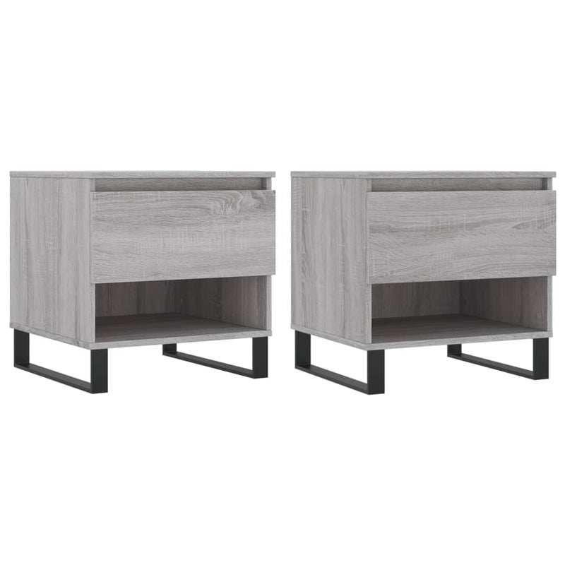 Couchtische 2 Stk. Grau Sonoma 50x46x50 cm Holzwerkstoff