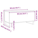 Couchtisch Sonoma-Eiche 90X44,5X45 Cm Holzwerkstoff