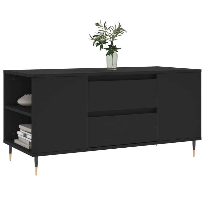 Couchtisch Schwarz 102x44,5x50 cm Holzwerkstoff