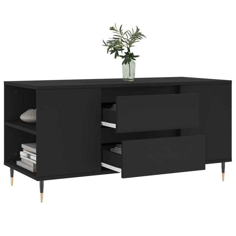 Couchtisch Schwarz 102x44,5x50 cm Holzwerkstoff