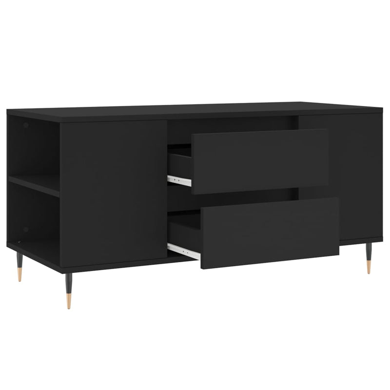 Couchtisch Schwarz 102x44,5x50 cm Holzwerkstoff