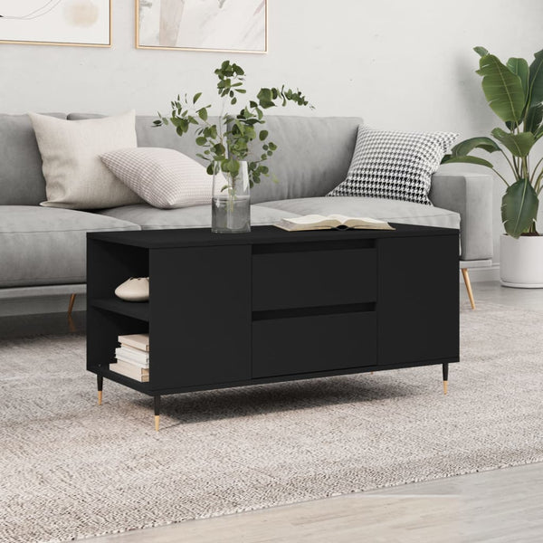 Couchtisch Schwarz 102x44,5x50 cm Holzwerkstoff