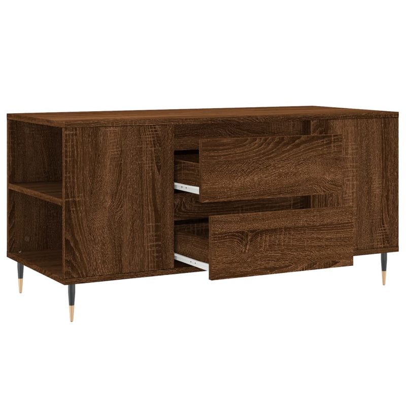 Couchtisch Braun Eichen-Optik 102x44,5x50 cm Holzwerkstoff