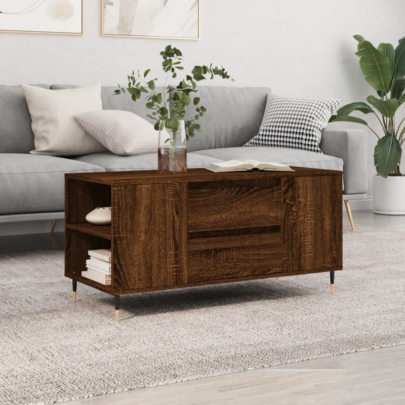 Couchtisch Braun Eichen-Optik 102x44,5x50 cm Holzwerkstoff