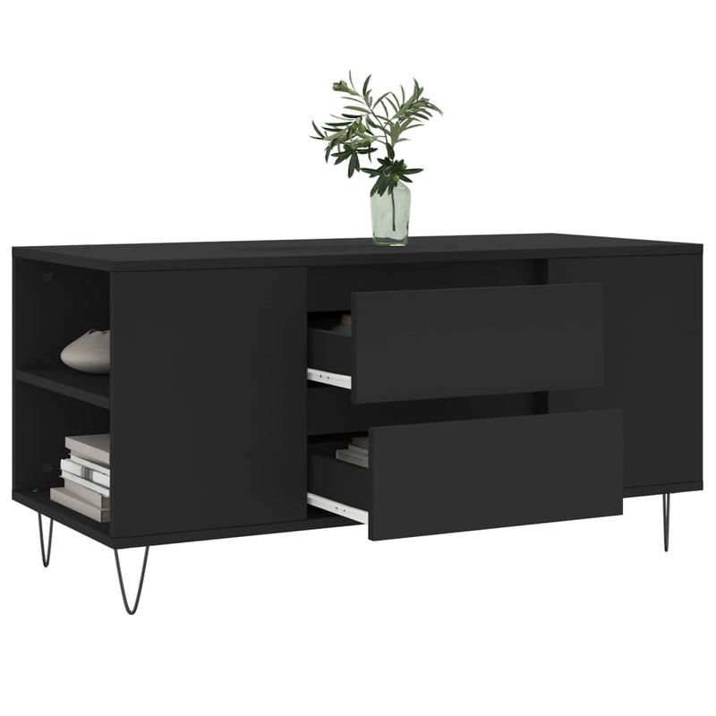 Couchtisch Schwarz 102x44,5x50 cm Holzwerkstoff