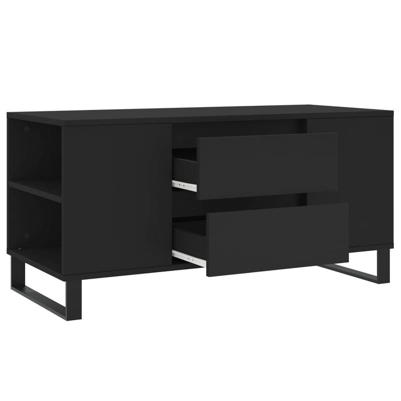 Couchtisch Schwarz 102x44,5x50 cm Holzwerkstoff