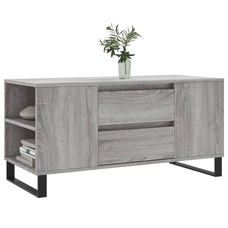 Couchtisch Grau Sonoma 102x44,5x50 cm Holzwerkstoff