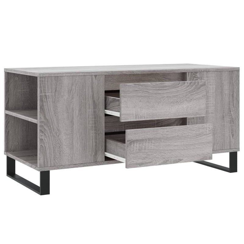 Couchtisch Grau Sonoma 102x44,5x50 cm Holzwerkstoff