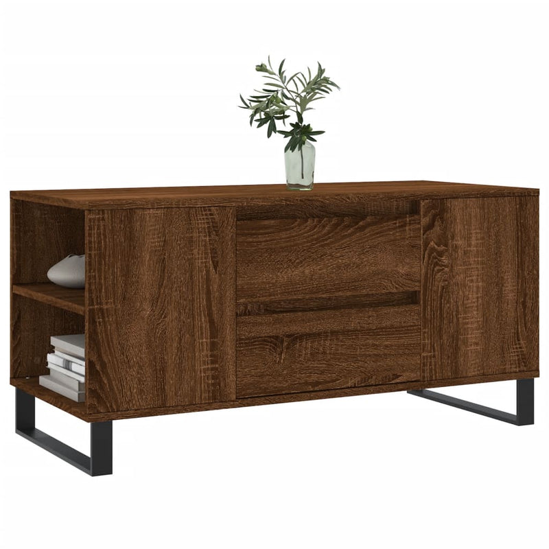 Couchtisch Braun Eichen-Optik 102x44,5x50 cm Holzwerkstoff