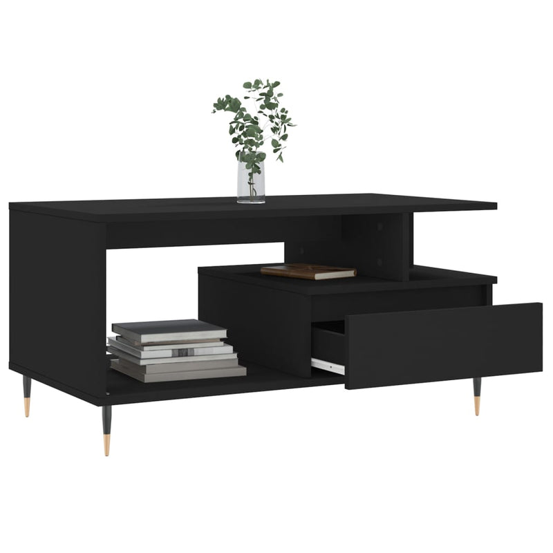 Couchtisch Schwarz 90x49x45 cm Holzwerkstoff