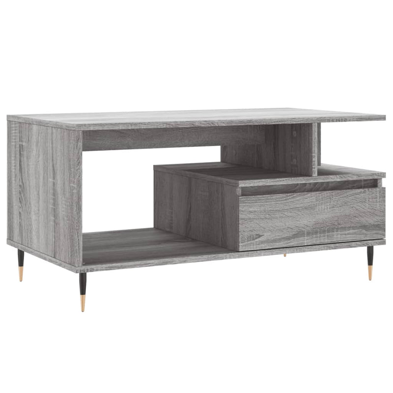 Couchtisch Grau Sonoma 90x49x45 cm Holzwerkstoff