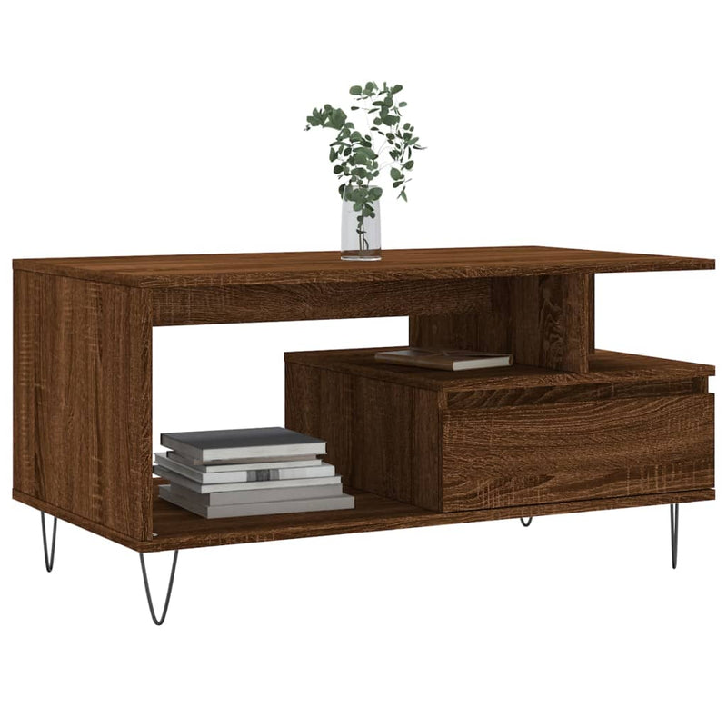 Couchtisch Braun Eichen-Optik 90x49x45 cm Holzwerkstoff