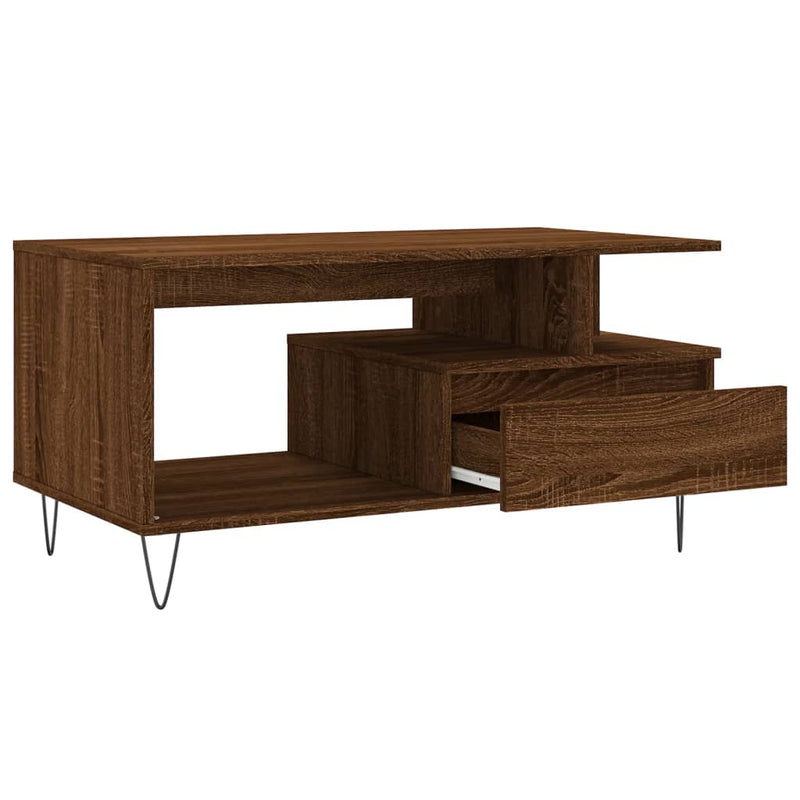 Couchtisch Braun Eichen-Optik 90x49x45 cm Holzwerkstoff