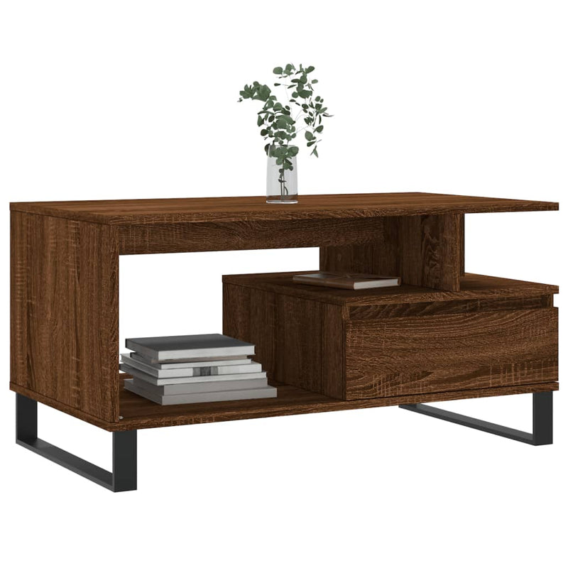 Couchtisch Braun Eichen-Optik 90x49x45 cm Holzwerkstoff