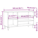 Schuhregal Sonoma-Eiche 102X36X60 Cm Holzwerkstoff