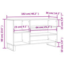 Schuhregal Sonoma-Eiche 102X36X60 Cm Holzwerkstoff