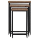 Satztische 3 Stk. Massivholz Teak