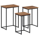 Satztische 3 Stk. Massivholz Teak