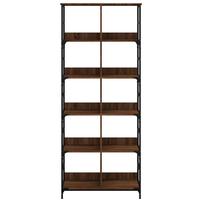 Bücherregal Braun Eichen-Optik 78,5x33x188,5 cm Holzwerkstoff