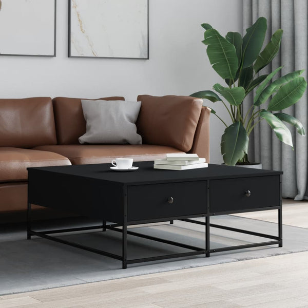 Couchtisch Schwarz 100x99x40 cm Holzwerkstoff