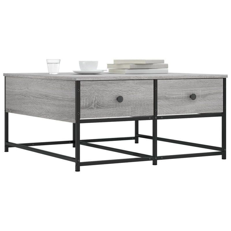 Couchtisch Grau Sonoma 80x80x40 cm Holzwerkstoff