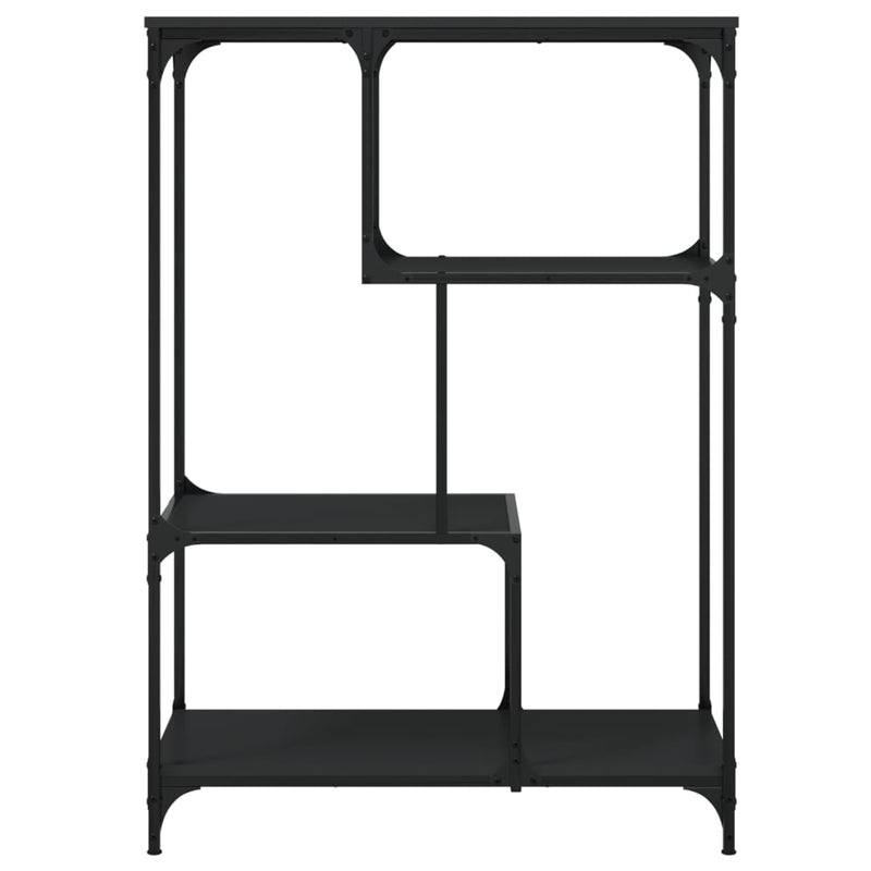 Bücherregal Schwarz 81x36x115 cm Holzwerkstoff und Stahl