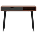 Computertisch Mit Schublade Braun 110X50X75 Cm Holzwerkstoff