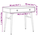 Computertisch Mit Schublade Antikgrün 90X50X76,5 Cm