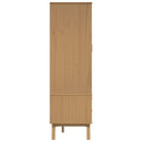 Kleiderschrank Olden Grau Braun 76,5X53X172Cm Massivholz Kiefer