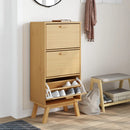 Schuhschrank Olden 55X35X Massivholz Kiefer Braun