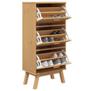 Schuhschrank Olden 55X35X Massivholz Kiefer Braun