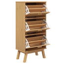 Schuhschrank Olden 55X35X Massivholz Kiefer Braun
