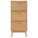 Schuhschrank Olden 55X35X Massivholz Kiefer Braun