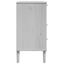 Schubladenkommode Senja Rattan-Look 80X40X80 Kiefernholz