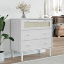 Schubladenkommode Senja Rattan-Look 80X40X80 Kiefernholz