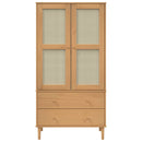 Kleiderschrank Senja Rattan-Optik 90X55X175Cm Kiefernholz