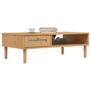 Couchtisch Senja Rattan-Optik 100X55X33 Cm Kiefernholz