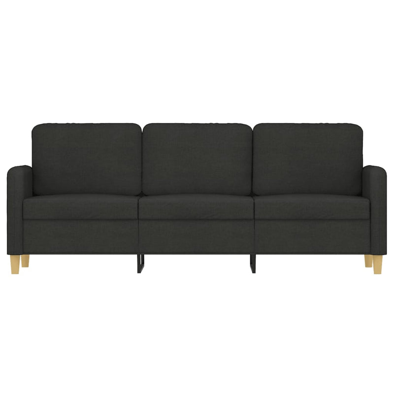 3-Sitzer-Sofa Schwarz 180 cm Stoff