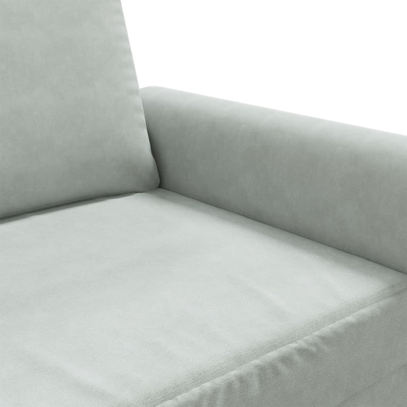 2-Sitzer-Sofa Hellgrau 120 cm Samt