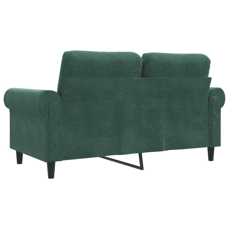 2-Sitzer-Sofa Dunkelgrün 120 cm Samt