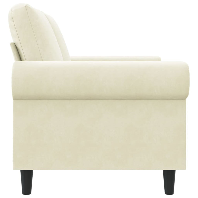 2-Sitzer-Sofa Creme 120 cm Samt