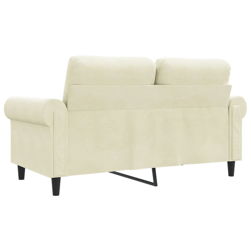 2-Sitzer-Sofa Creme 120 cm Samt