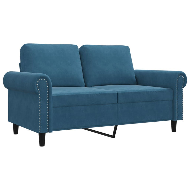 2-Sitzer-Sofa Blau 120 cm Samt