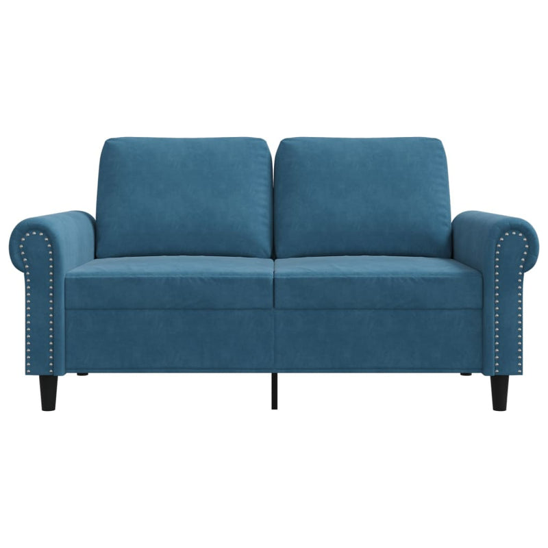 2-Sitzer-Sofa Blau 120 cm Samt