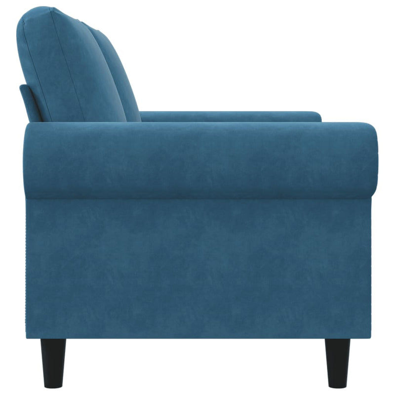 2-Sitzer-Sofa Blau 120 cm Samt