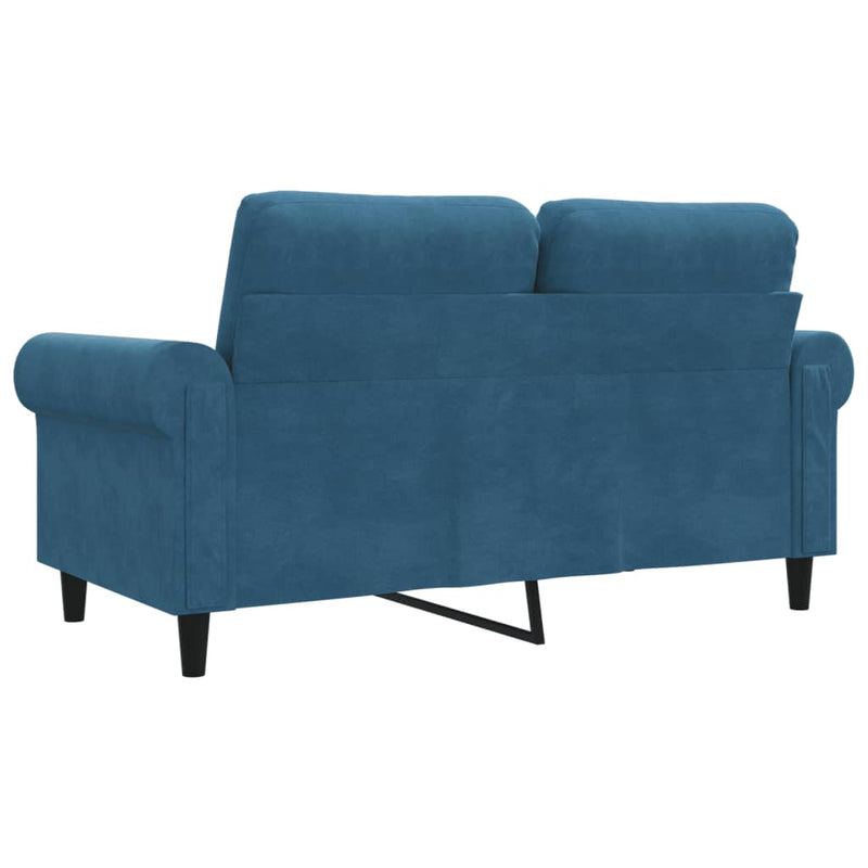 2-Sitzer-Sofa Blau 120 cm Samt